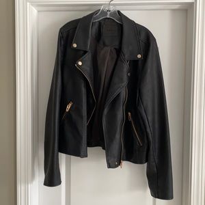 Faux Leather Moto Jacket
